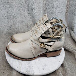 Freebird Shoes Womens Size 7 Tan Leather Stair Boho Ankle Boots